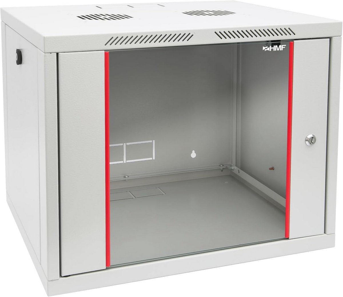 19 inch Serverkast 9U met Glazen Deur en 450 mm Diepte