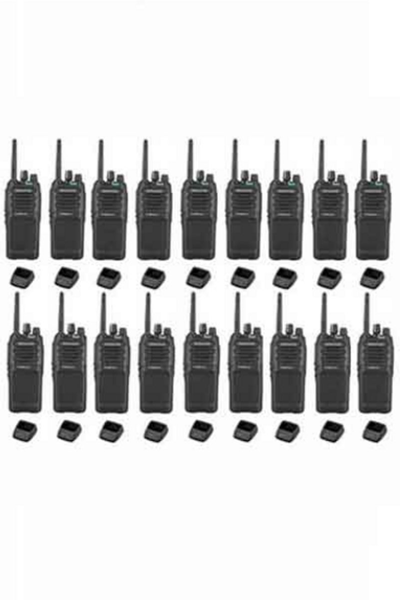 Set van 18 Kenwood TK-3701D IP55 Portofoon met tafellader