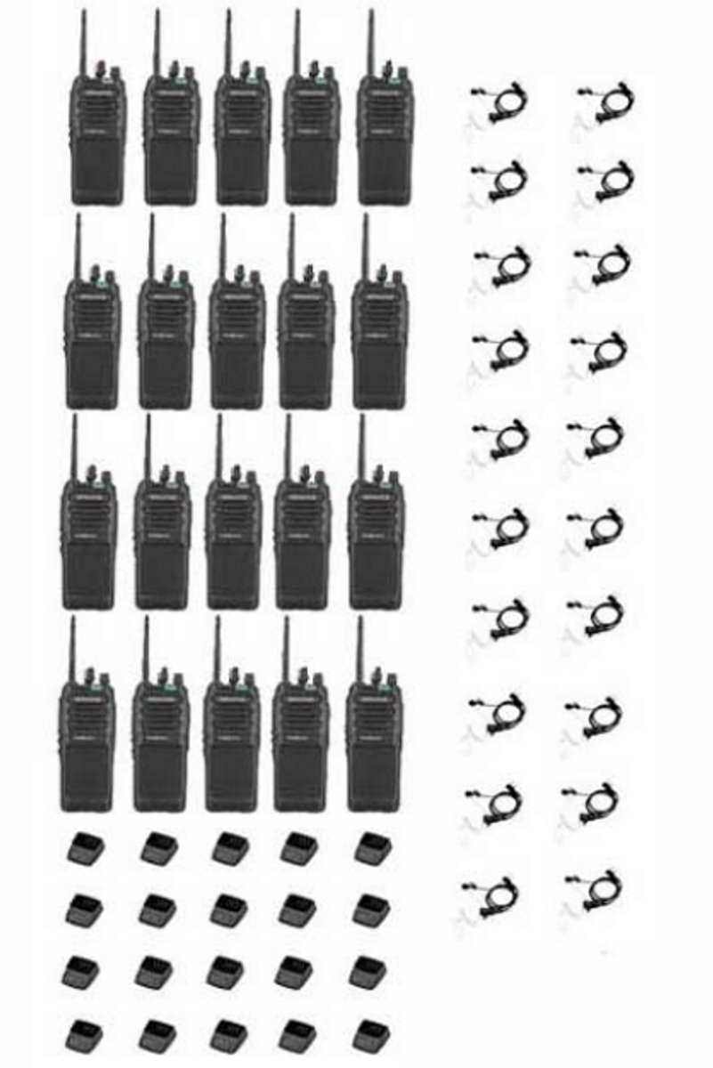 Set van 20 Kenwood TK-3701D met beveiliging oortje en tafellader