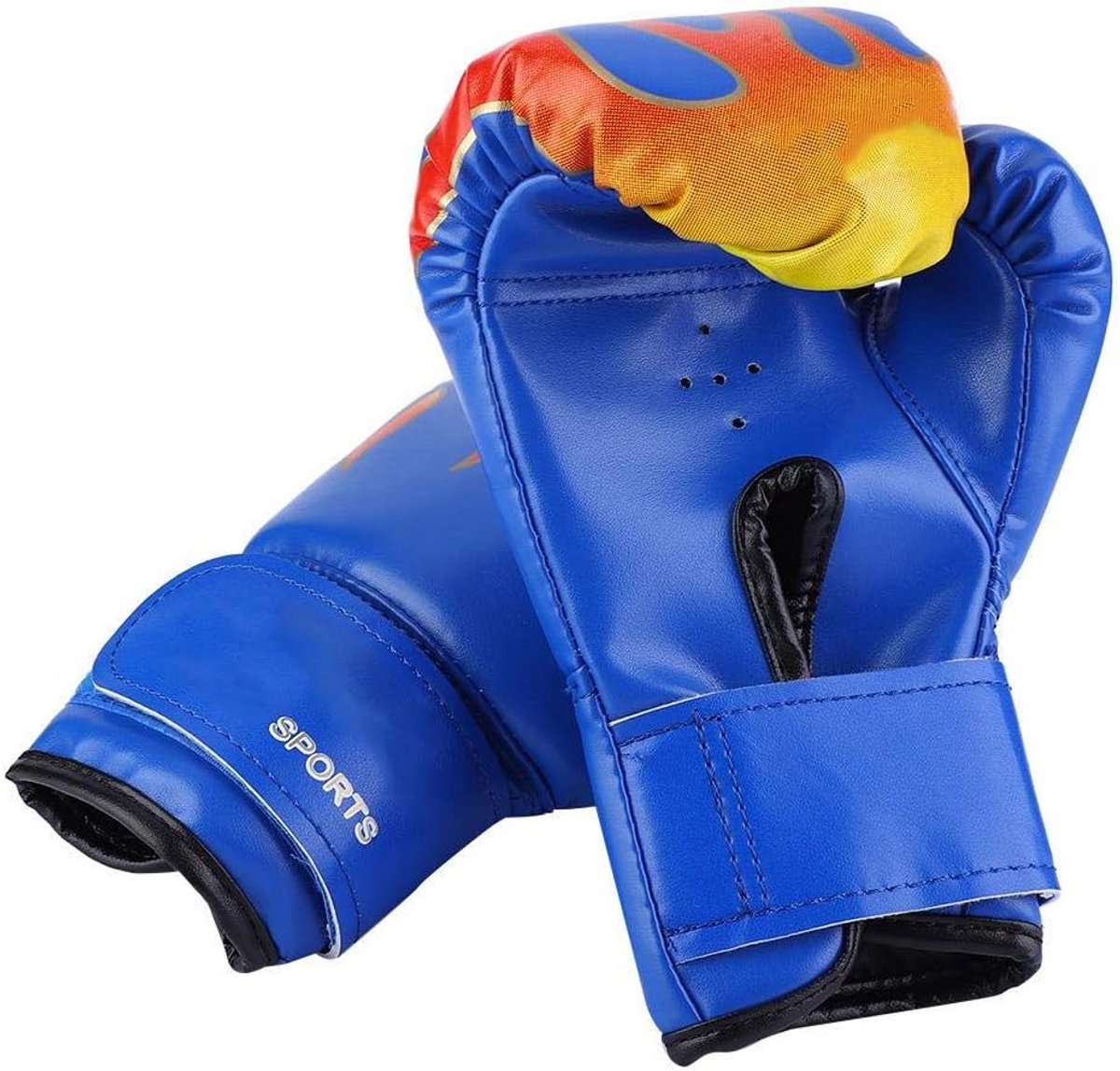 Kinder Bokshandschoenen PU Leer Blauw - Geschikt voor Training en Wedstrijd 3-10 Jaar