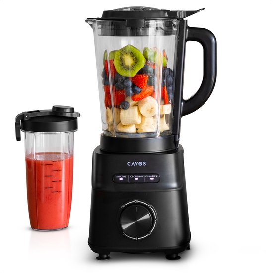 Cavos 1200W Blender met Glazen Kan en To-Go Beker