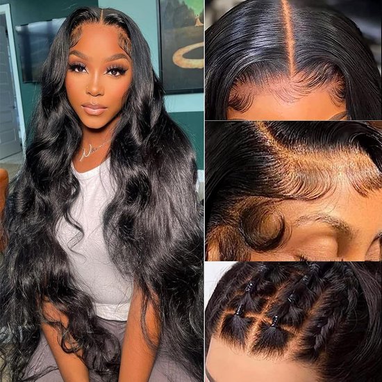 Lace Frontal Pruik 13x4 Voorgeplukt Babyhaar 200% Dichtheid Echt Haar Body Wave