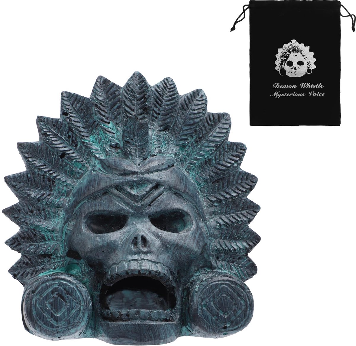 Aztec Death Fluit - Realistisch Geluid - Ceramisch & Bronzen Design