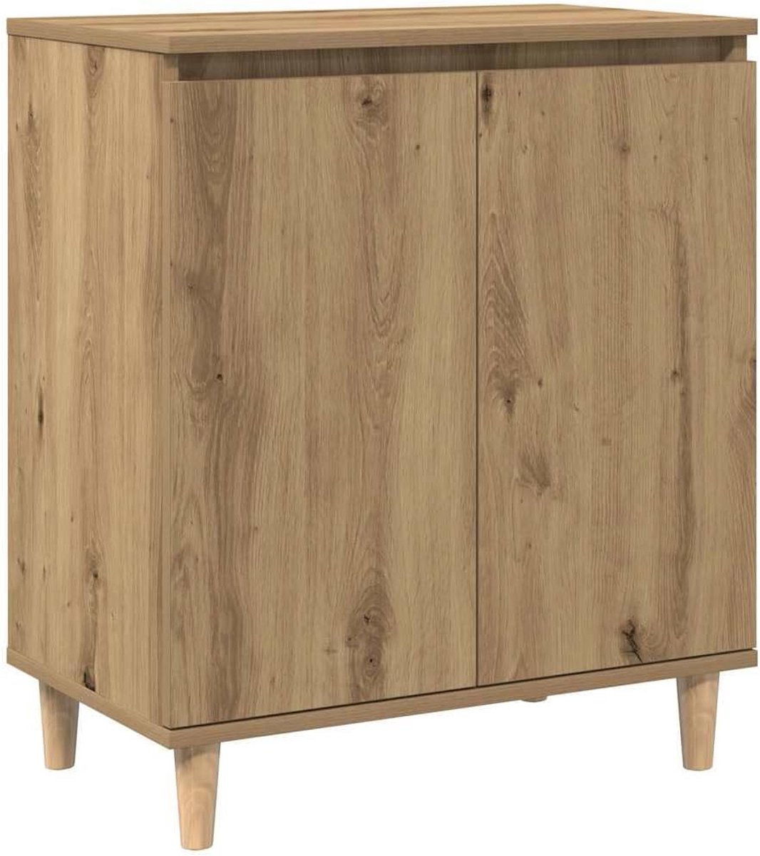 Dressoir met 2 Deuren en Open Vakken | Houten Opbergkast | 60x35x70 cm