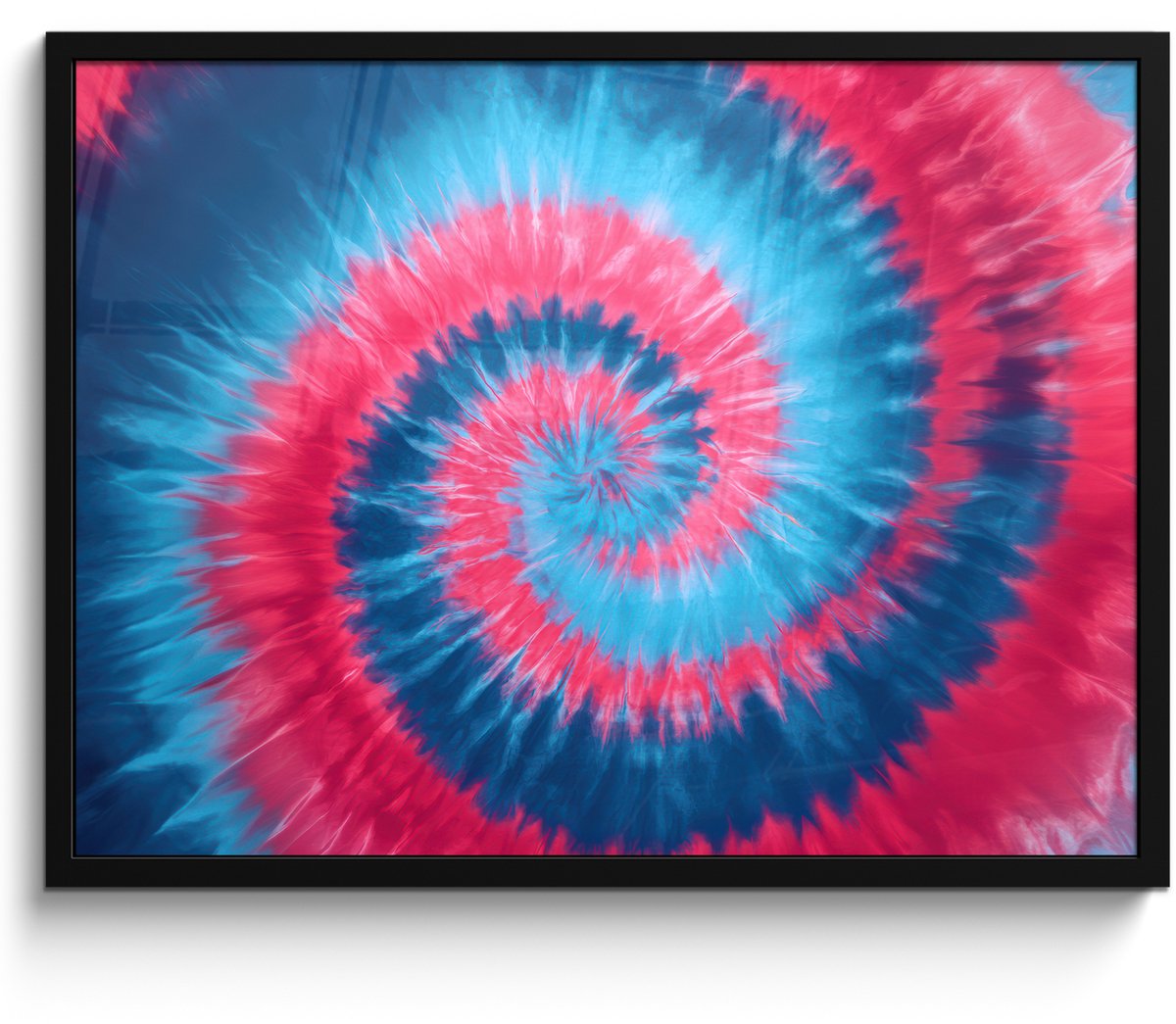 FrameYourWall Poster in lijst - Fotolijst 70x50 cm - Posters - Spiraal - Roze - Draaiend - Posterlijst zwart - Decoratie - Wanddecoratie woonkamer - Muurdecoratie slaapkamer Spiraal - Draaiend