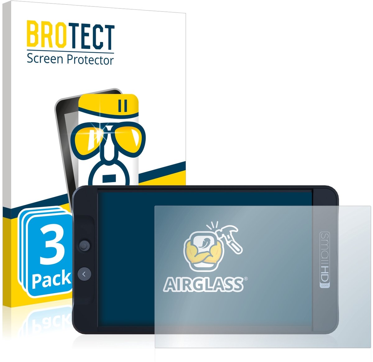 Screenprotector 3 Stuks voor SmallHD 702 Black Beschermglas transparant