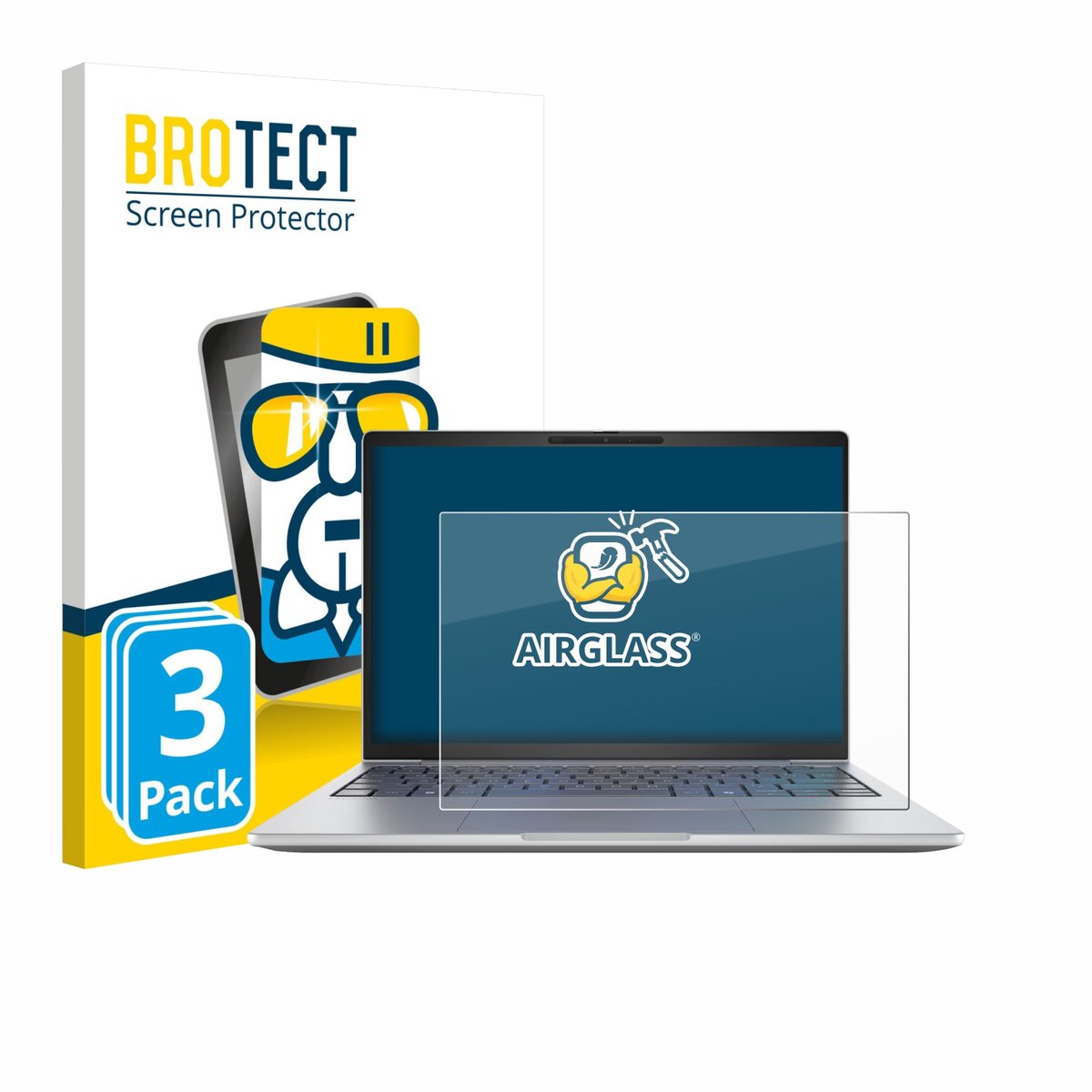 Screenprotector 3 Stuks voor HP EliteBook 8 G1i 13" Beschermglas transparant