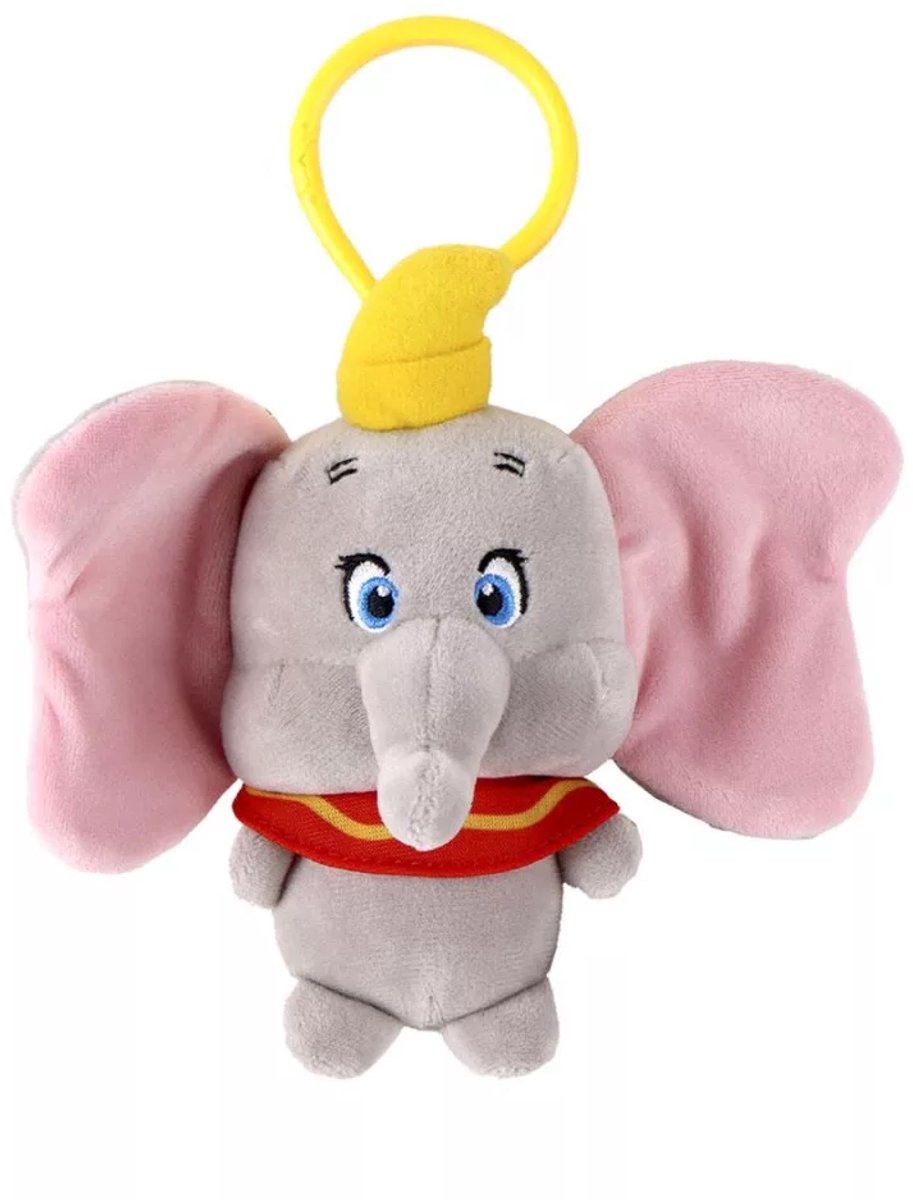 Disney Dumbo Grey 3D knuffelfiguurtje met hanger, tasversiering 13 cm