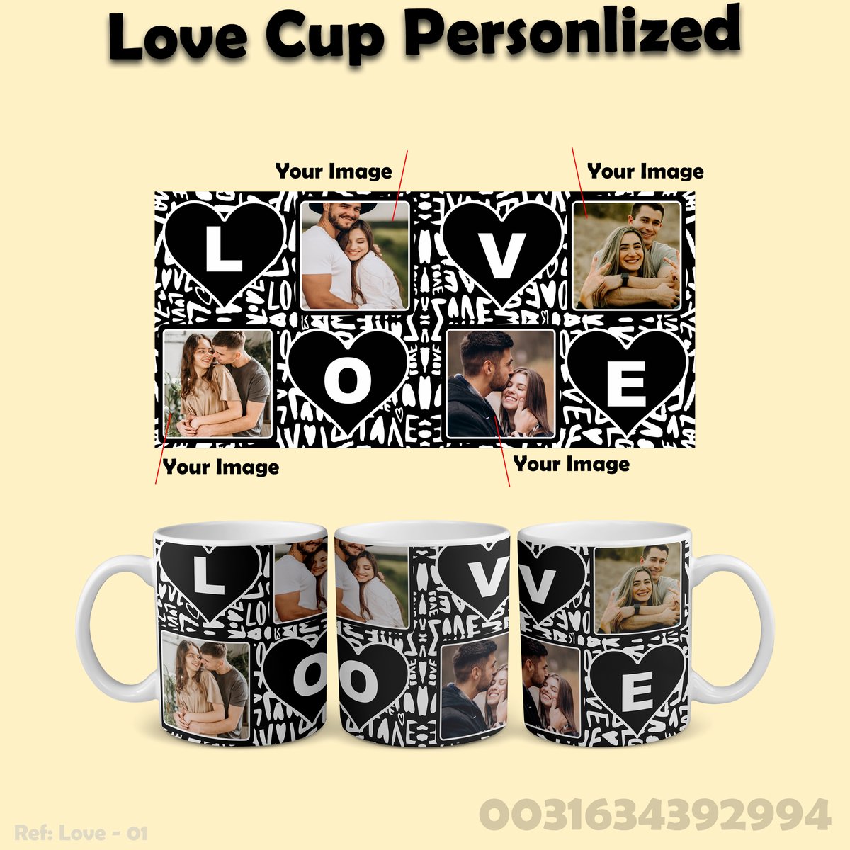 Personalized photo mug, I love you mug, Heart mug for lovers, Unique mug with photo Romantic gift mug ideal for Valentine's Day I love you heart mug photo mug love mug mug with your own photo romantic mug gift mug, unique mug