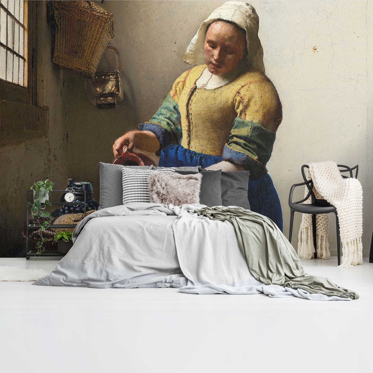 Fotobehang Vermeer Melkmeisje - 260 x 384 - Vlies - REINDERS