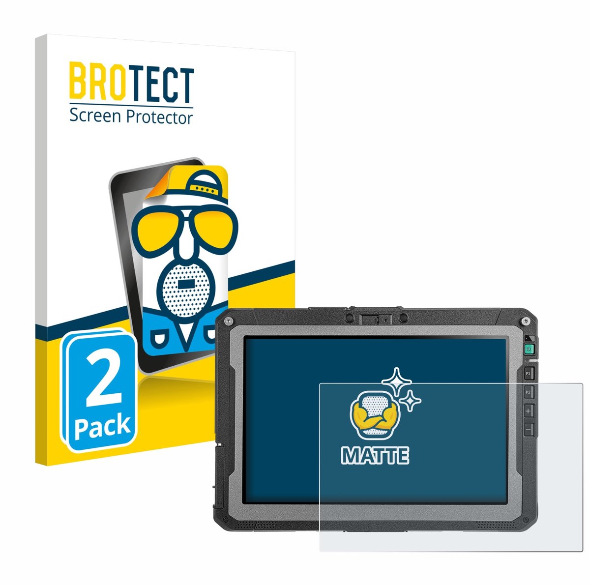 BROTECT - Screenprotector voor Getac ZX10 G2 - Folie Beschermfolie matte 2 Stuks