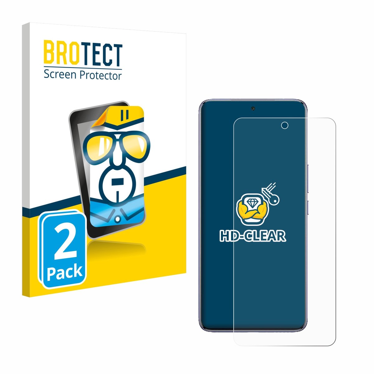 BROTECT - Screenprotector voor Vivo T4 - Folie Beschermfolie transparant 2 Stuks