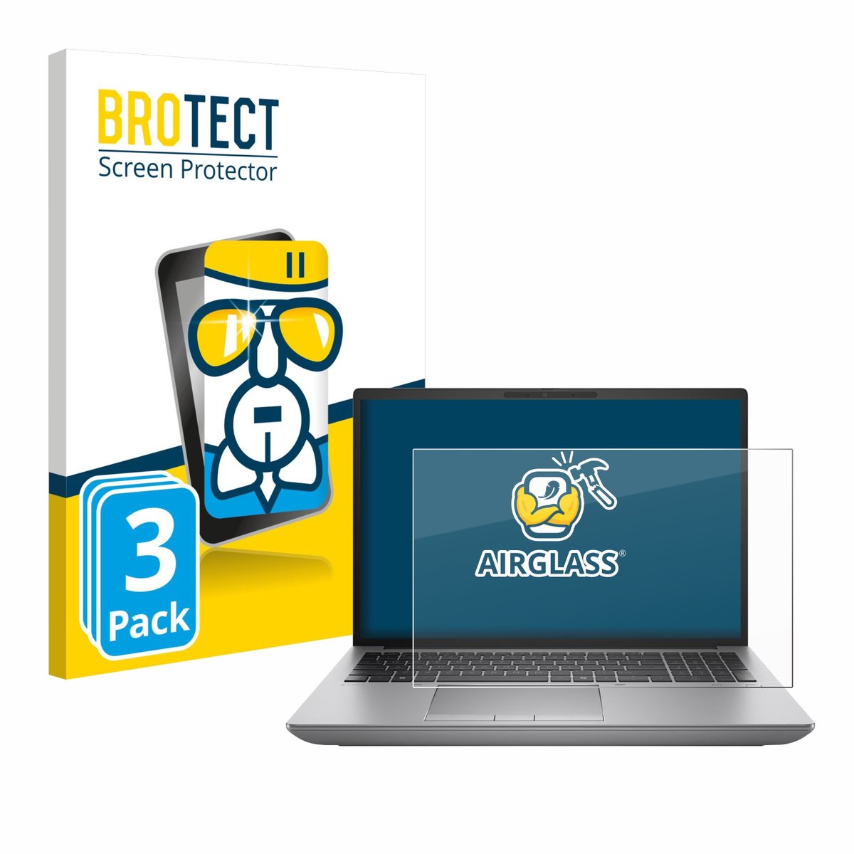 Screenprotector 3 Stuks voor HP ZBook Fury 16 G11 Non-Touch Beschermglas transparant