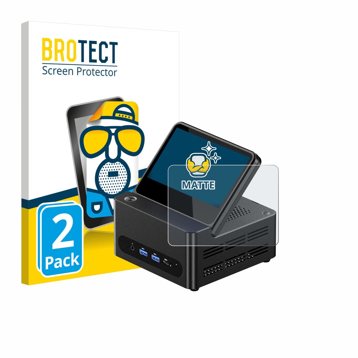 BROTECT - Screenprotector voor AOOSTAR G-FLIP H255 - Folie Beschermfolie matte 2 Stuks