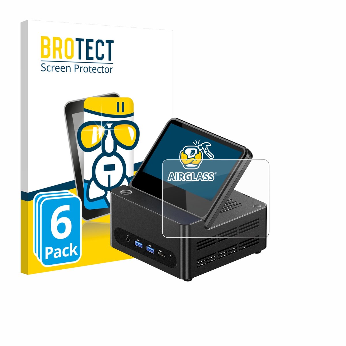 Screenprotector 6 Stuks voor AOOSTAR G-FLIP H255 Beschermglas transparant
