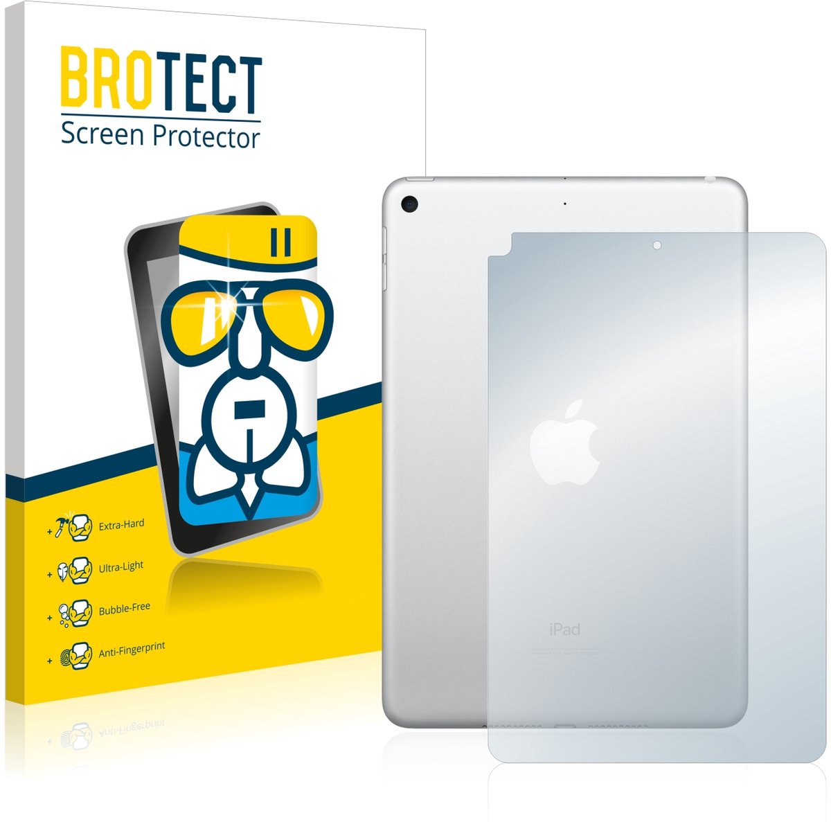 Screenprotector voor Apple iPad Mini 5 2019 (Achterkant, 5. Gen.) Beschermglas transparant