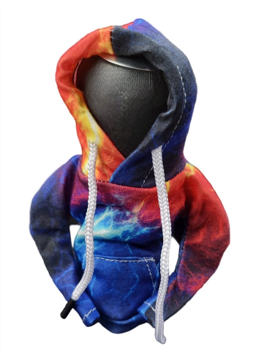 Mj Joys® - Versnellingspook Hoodie - Universele Pook Cover Met Capuchon - Hoodie Pook Hoes - Versnellingspook Beschermer - Autopook Cover - Pookknop - Bliksem Rood