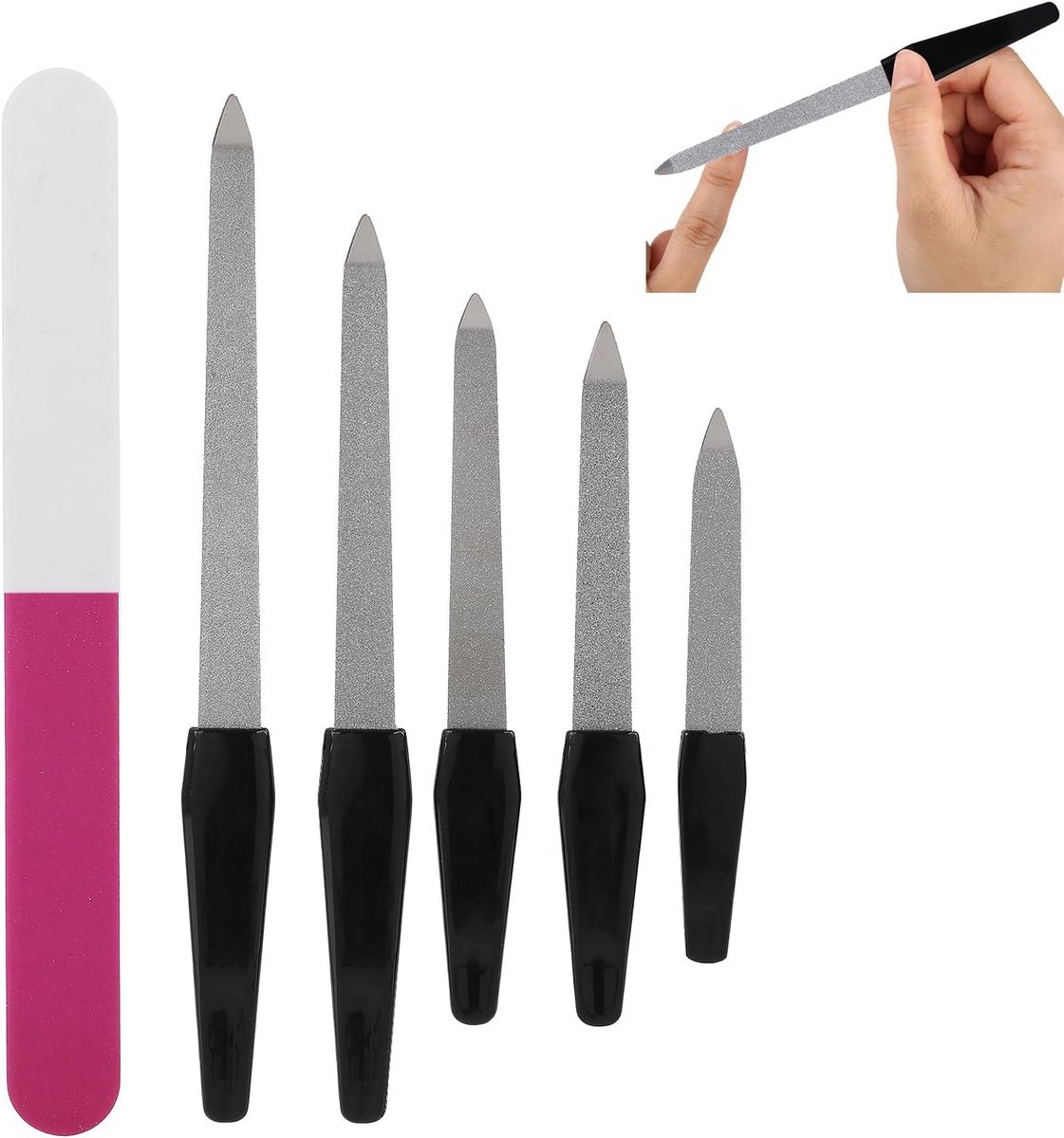 Nagelvijlen Set met Nagelpolijster voor Manicure en Pedicure