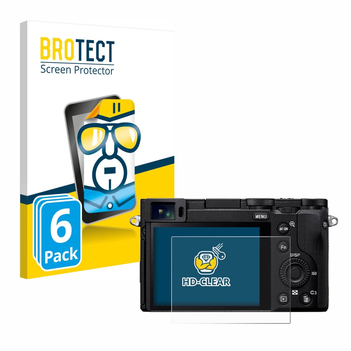 BROTECT - Screenprotector voor Sony RX1R III - Folie Beschermfolie transparant 6 Stuks