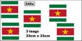 240x Servetten Suriname 33cm x 33cm - 3 laags - Servet diner eten knoeien restaurant BBQ thema feest verjaardag feest