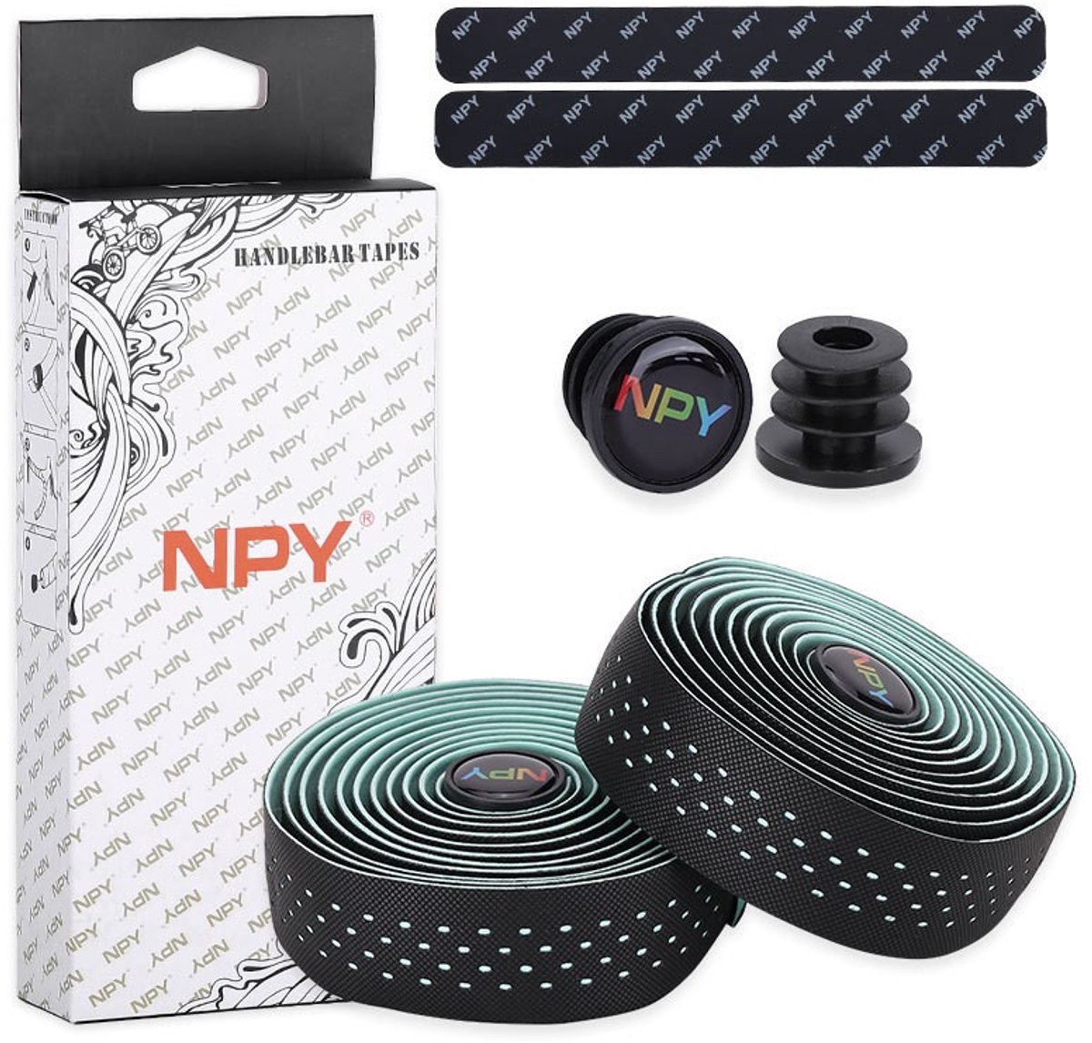 Cloudy - Stuurtape - Stuurlint - Antislip - PU+eva - Lengte: 200cm x 3cm x 3mm - Lichtblauw