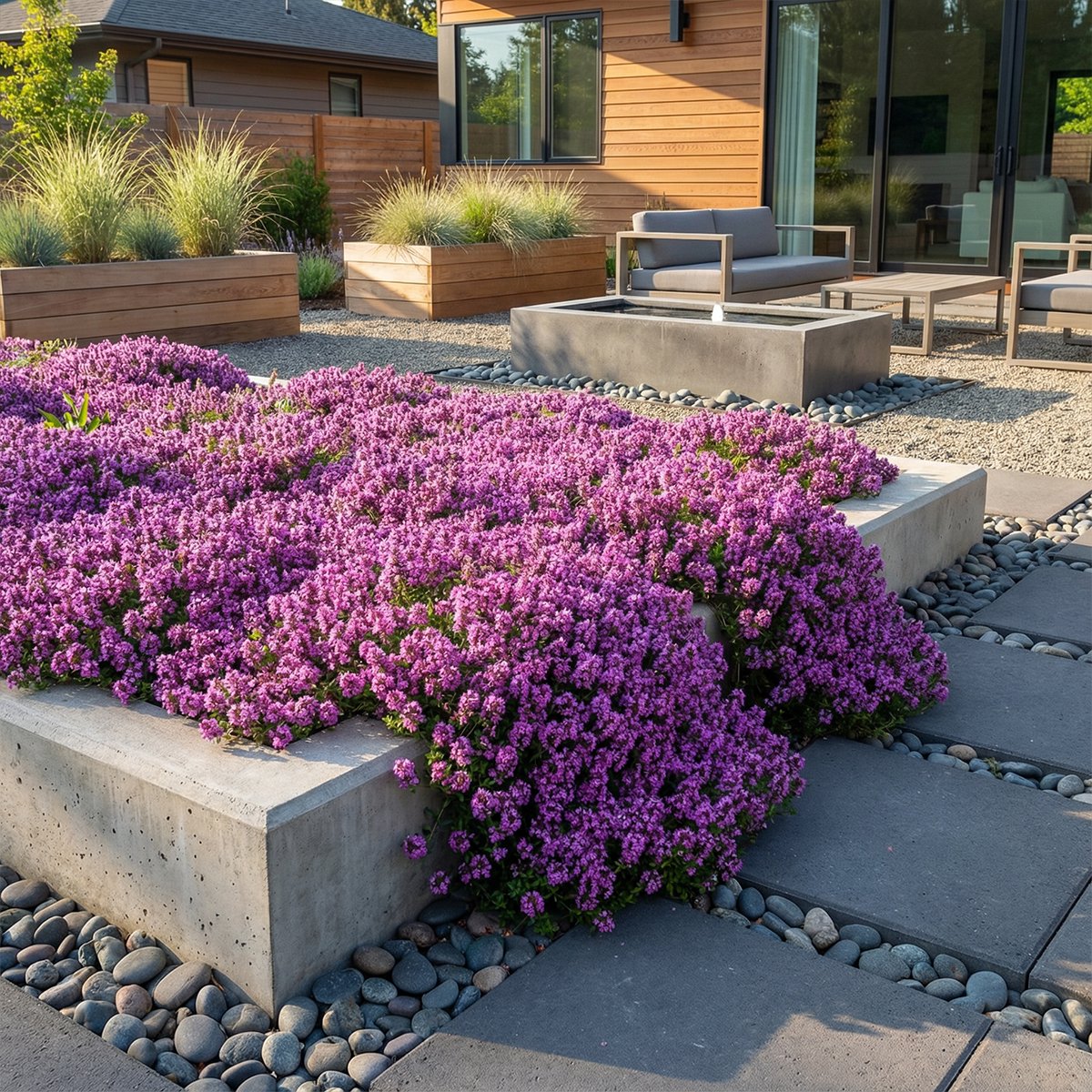 Bloomique - Set van 6 - Thymus Red Carpet - Rode Tijm - Winterhard - Vaste Plant - Bodembedekker - Groenblijvend - 10-20cm Hoog - Pot 9cm