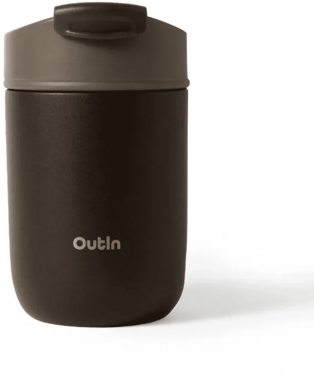 OutIn - Tumbler Thermosbeker RVS | Geïsoleerd | Lekvrij | Herbruikbaar | Voor Koffie En Thee | Bruin