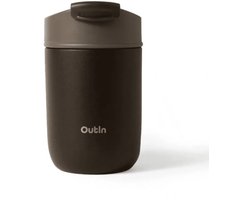 OutIn - Tumbler Thermosbeker RVS | Geïsoleerd | Lekvrij | Herbruikbaar | Voor Koffie En Thee | Bruin