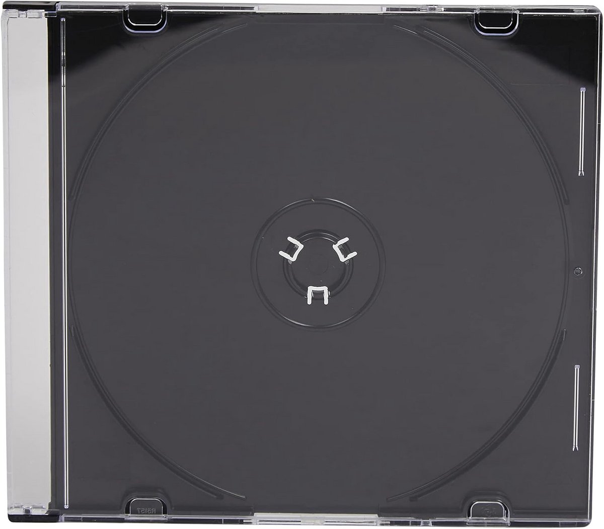 50x Slimline CD/DVD Jewel Cases 5.2mm met Zwarte Binnenlade