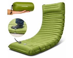 Jaxplore Slaapmat - Zelfopblazend met Ingebouwde Voetpomp & Hoofdkussen - 13cm Dik - Slaap Matje - Luchtbed 1 persoons - Koppelbaar - Camping matras - 200x70x13cm