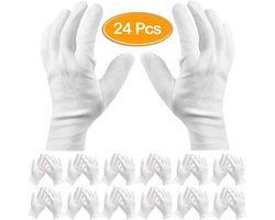 carmderin - 24Stuks/12Paar Witte Katoenen Handschoenen Arbeid Handschoenen Voor Sieraden Waardering Dunne Medium Cleaning Tuinieren Etiquette Levert - Handschoenen - Gloves Cotton