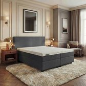 Mörgenn Hotel en B&B Boxspring - Pocketvering - Antraciet - 200x220 cm - Inclusief Dekbed en Kussens