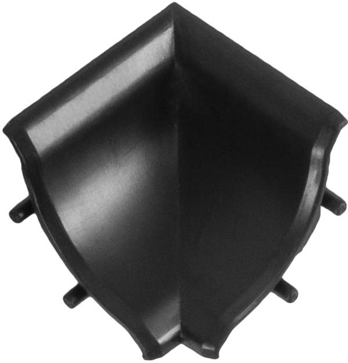 DQ-PP 1x HOEKLIJST BINNENHOEK - Mat Zwart - 13 x 13 mm - PVC - Keukenlijst, Werkblad Afwerkingslijst, Keukenafwerkingslijst, Wandafwerkingslijst, Tafelbladlijsten