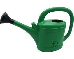 Nature - Gieter 3L - Kunststof - groen - met broeskop/sproeikop - tuinplanten gieter
