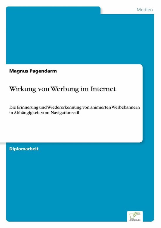 Wirkung von Werbung im Internet - cover