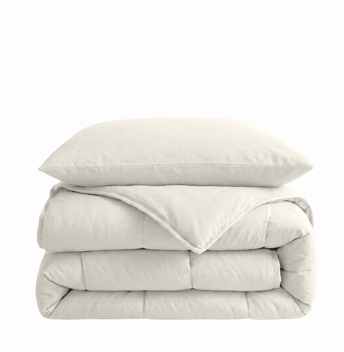Sleeptime 2 in 1 Dekbed - Dekbed zonder Overtrek Inclusief Kussensloop- 140x200 - Creme