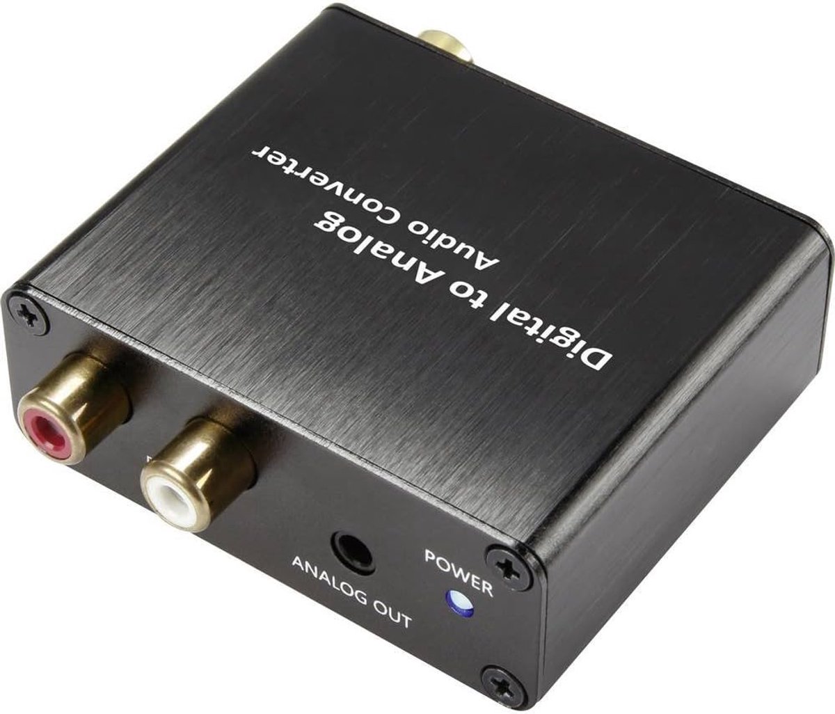 Audio Converter - Digitale Signaal Omzetter - Verbind Apparaten - Unidirectionele Conversie - 6.3 x 6.8 x 2.3 cm - Zwart