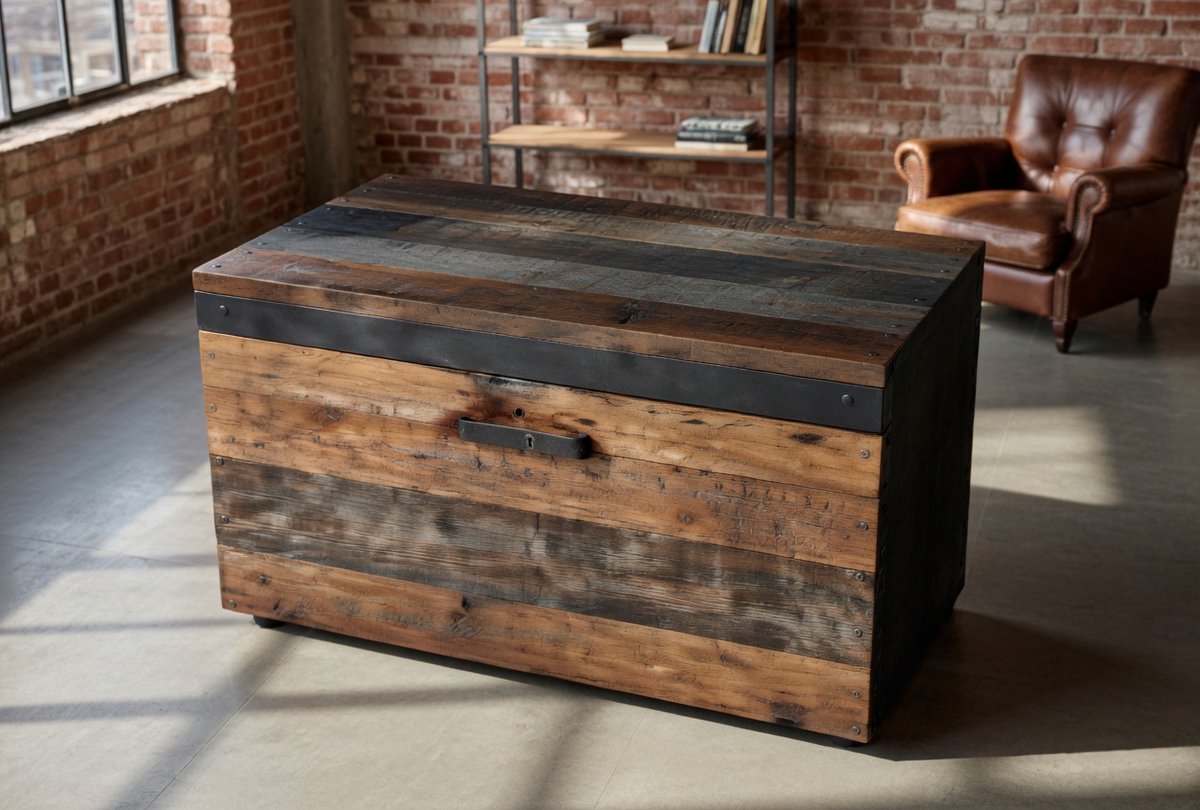 Indy Garderobebank Commode - Eiken/Grijs - 80x45x37 cm - Eiken - Novihome
