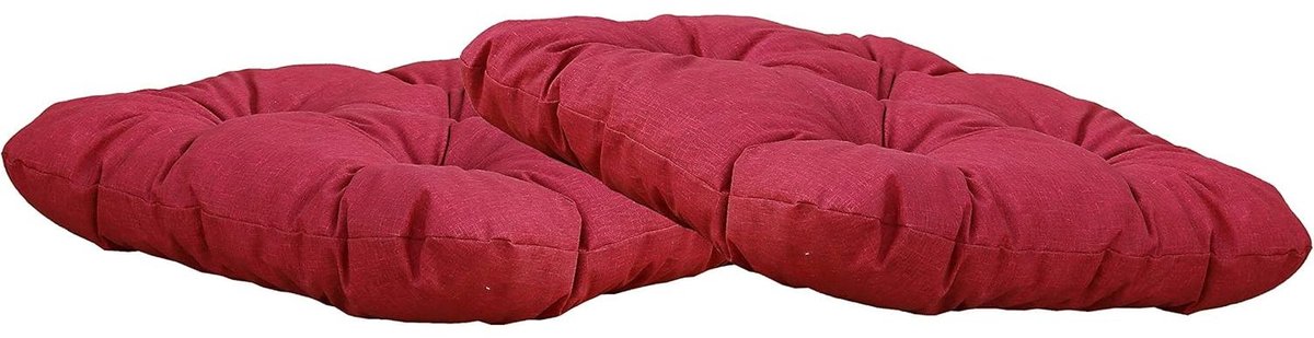 Zitkussen - Stoelkussen - Tuinstoelkussens - Eetkamer Kussen - Stoelkussens Eetkamer - Geschikt voor Binnen en Buitengebruik - Seat Cushion - 50 x 50 x 8 cm - Set van 2 - Rood - van Imperatoris