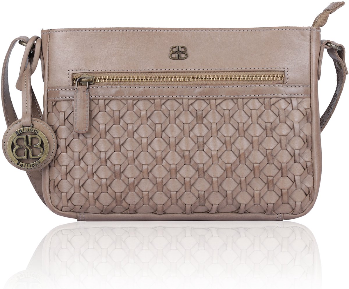 Boutique Trukado - Bellicci Clutch-Telefoontas-Festivaltas-Portemonnee "Portia" grijs - (lxhxd) ca. 19cm x 11,5cm x 3cm