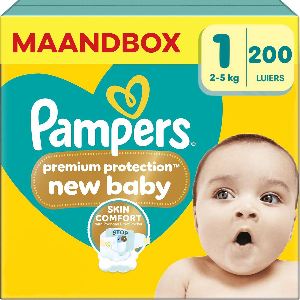 Pampers Premium Protection Maandbox maat 1