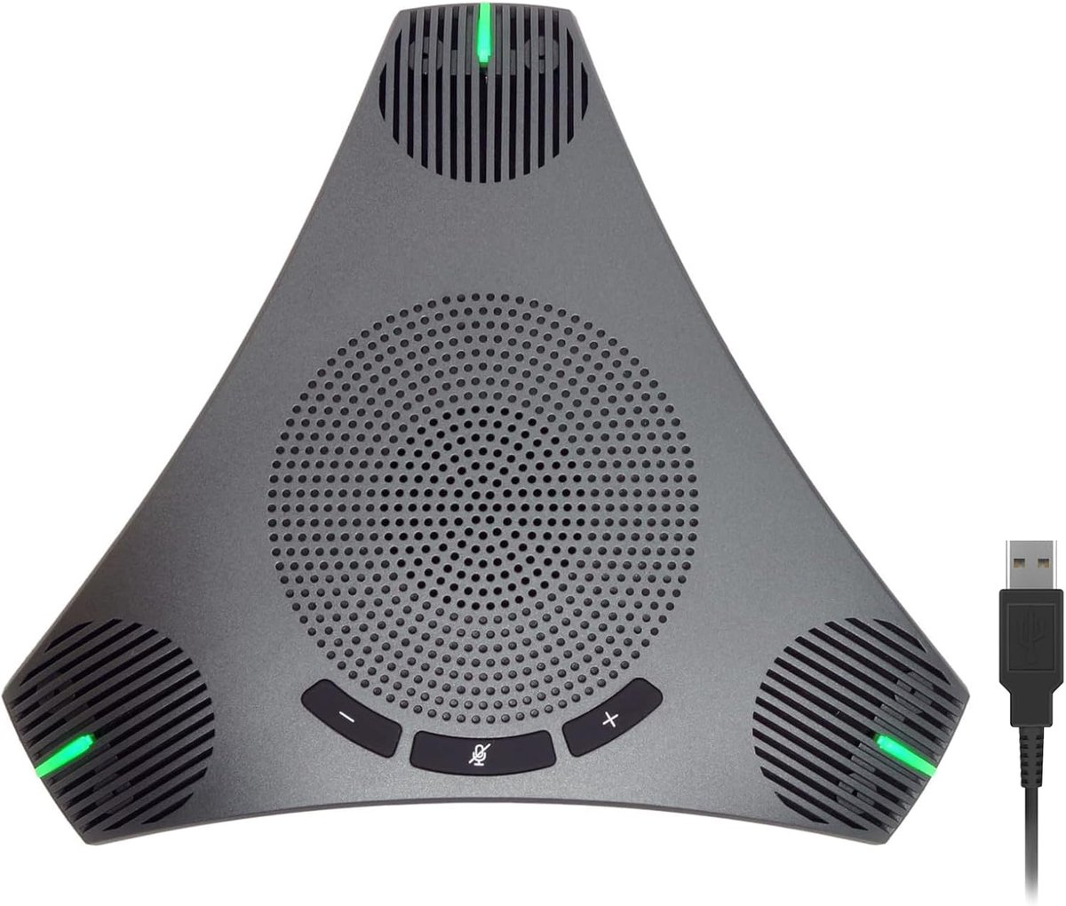 Conferentie Luidspreker - USB Telefoon - Online Vergaderingen - 360° Opname - 4x11x11 cm