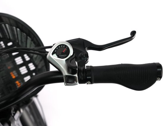 Elektrische Fiets TTGO C2 Pro - 250W Motor - 36V 18Ah Accu - Bereik 80-120km - 26" Banden Elektrische Stadsfiets - Shimano 7-Speed - 25km/u - Wit van Merkloos — afbeelding 5