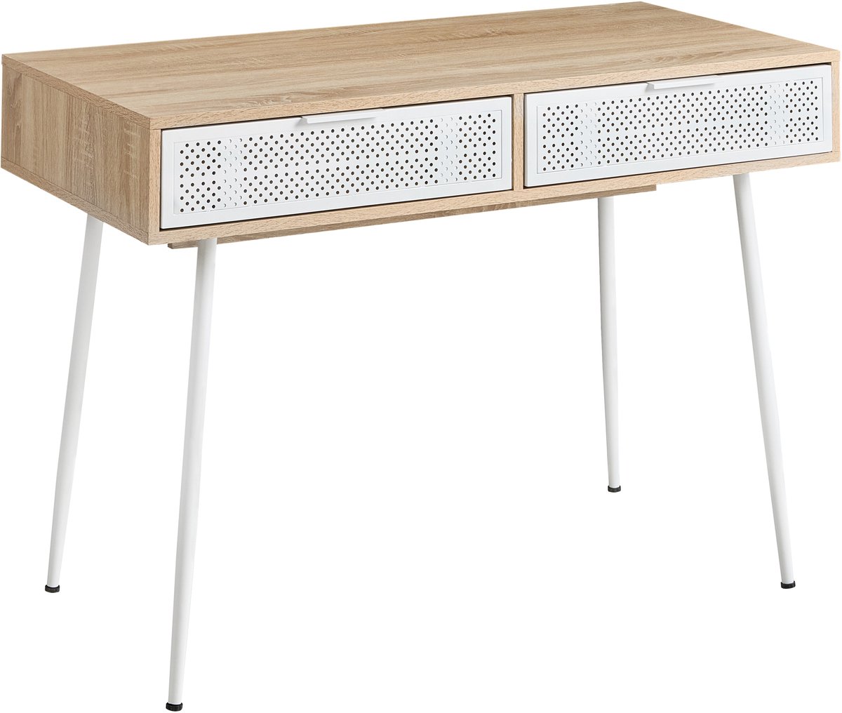 Beliani CHULA - Bureau - Lichtbruin - Spaanplaat Wit