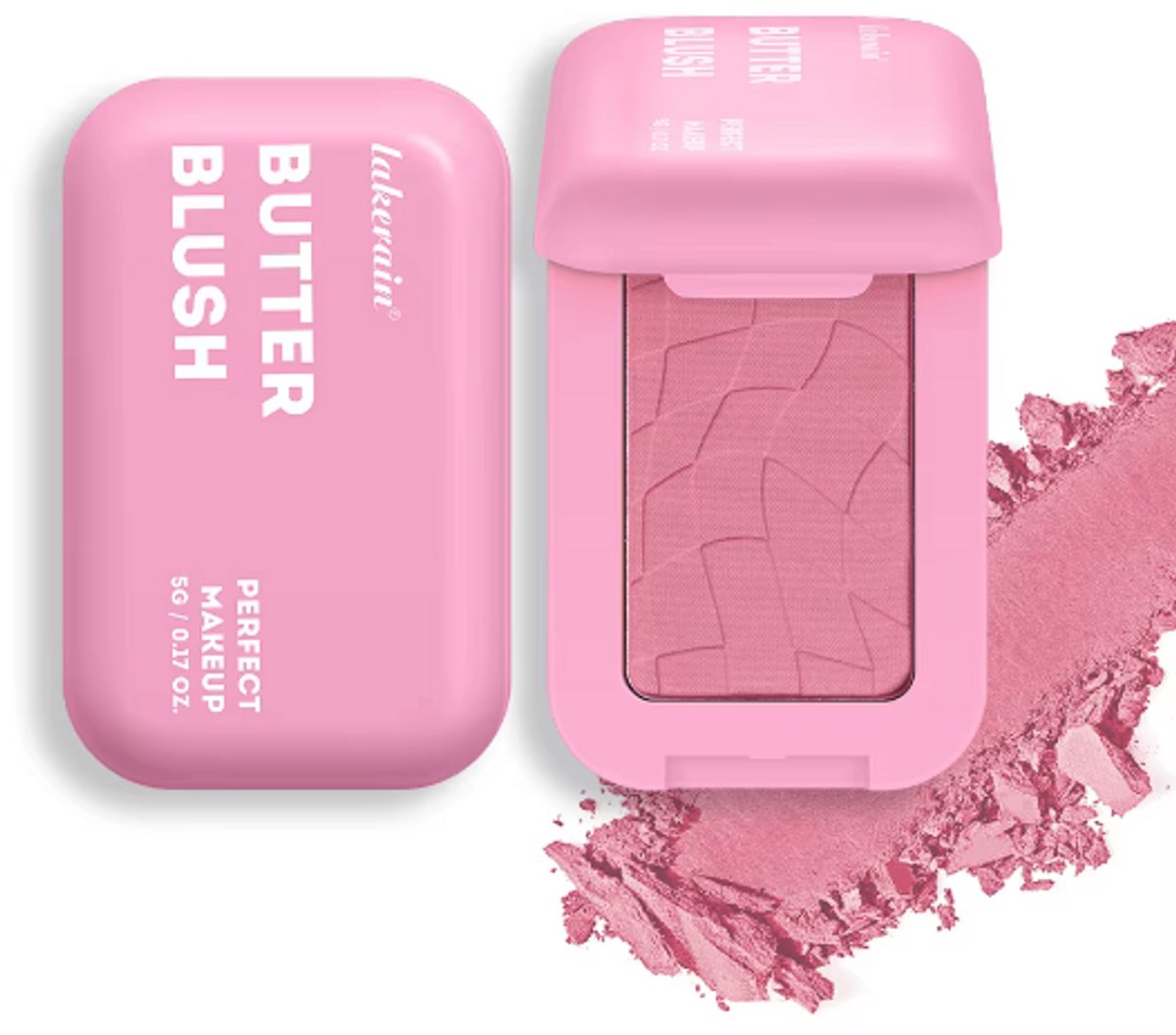 Butter Blush Poeder Blush – 12U Langhoudend – Vegan Make-up – Zachte Roze Blusher – Gezicht Make-up – Natuurlijke Glow – Compact Palette