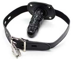 Gag Penis - Mondknevel - BDSM - Verstelbaar - 12CM - Zwart