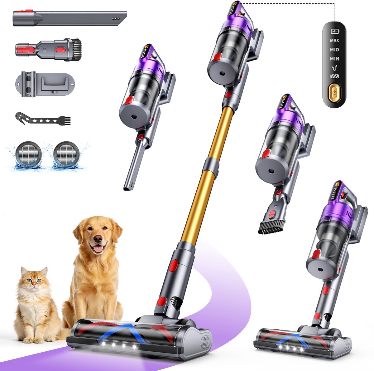 Sea&Mew Draadloze Stofzuiger 70000 Pa Zuigkracht - Sea&Mew Consulting - €99,99