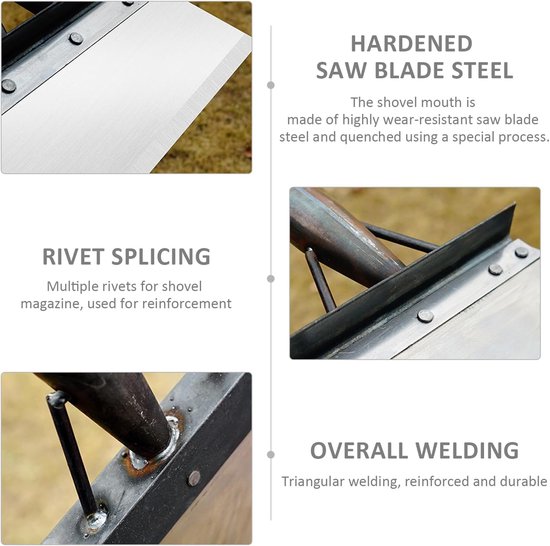 Tuinreinigingsschep met handschoenen - Onkruidgereedschap voor tuinieren - Multifunctioneel gereedschap - Reinigingsschep tegen onkruid en mos van Merkloos	 — afbeelding 5