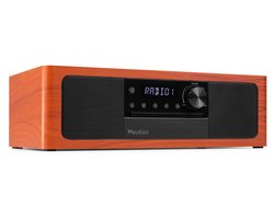 Premium DAB radio - Audizio Lunata - Bluetooth radio met CD speler - High-end speakers - Kersenhout