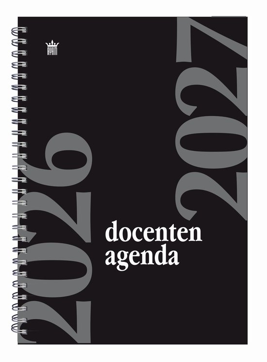 Ryam | Docenten Agenda | 2026/2027 | Spiraal | A4 | 12 mnd | Zwart |